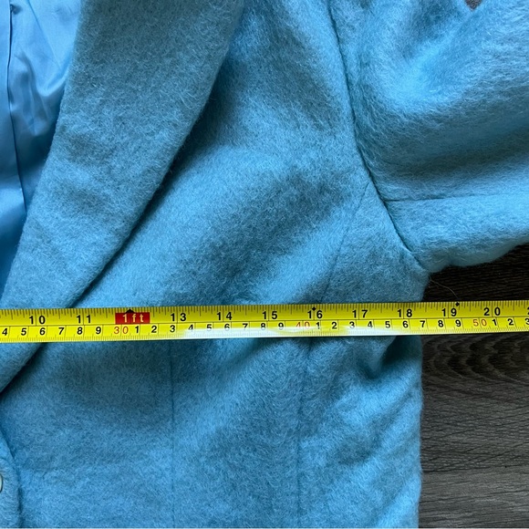 Josephine Chaus Mohair Wool Blend Blue Blazer Jacket Vintage Soft Womens size 10 - Picture 6 of 7